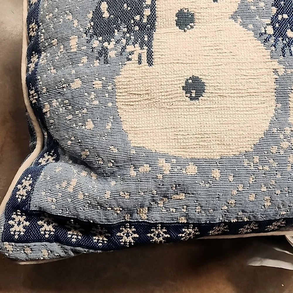 Tapestry Pillow Snowman Blue Snowmen 16